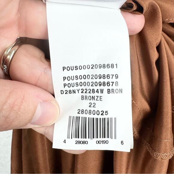 NWT Galina Signature Beaded Belt Chiffon Halter A-Line Bodice Cutout Gown - 22 - Picture 16 of 16